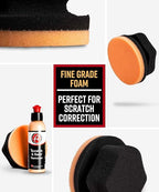 Adam's Polishes Car Scratch & Swirl Remover Hand Correction System | Remove & Restore Paint Transfer, Minor Imperfections, & Oxidation | Paired with Orange Compound Correction Pad Applicator (4oz)