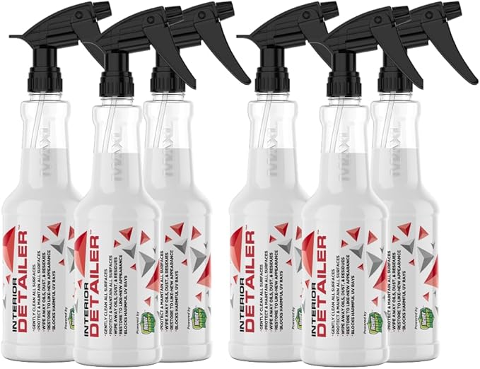 MAXL® Interior Car Cleaner Detailer Spray with NeverDust® Technology Formula (20oz, 6 Pack) - Repels Dust, Wipes Oil, Residue