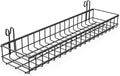 ANZOME Wire Wall Basket, Grid Basket with Hooks, Wall Mounted Organizer for Wall Grid, Kitchen Organizer, Wire Storage Shelf 