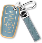 For Ford Key Fob Cover with Keychain, Soft TPU Key Case Shell Full Protection for Ford Explorer Fusion Escape Edge Expedition