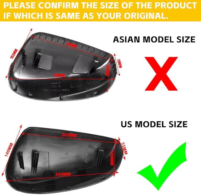 Replacement For Honda Accord 2008-2012 Right Passenger Door Side Rear View Mirror Cover Cap RH