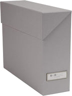 Bigso Lovisa Fiberboard Label Frame 12 File Storage Box - Document Organizer for Important Paperwork - Durable Hanging File B