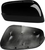 OWITAI Compatible with Honda Fit/Jazz Right Passenger Side Mirror Cap Cover 2009 2010 2011 2012 2013, Glossy Black Door Rearview Mirror Cover Replacement Without Turn Signal Light for Fit/Jazz