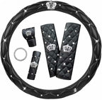 Car Steering Wheel Cover with Durable PU Leather, Universal 20 inch Fit for Car Truck SUV, Breathable Anti Slip Auto Steering Wheel Covers for Men and Women