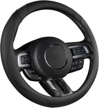 West Llama Car Steering Wheel Cover for Ford Escape,Explorer,Fusion,Focus,Bronco,Transit,Edge(Black- Standard Size)