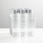 mDesign Plastic Modern Storage Organizer Bin Basket with Handles - 4 Pack - Clear
