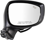 TRQ Passenger Side Mirror Assembly Power Power Folding Turn Signal Blind Spot Paint to Match Compatible with 2019-2023 Mazda CX-5