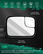 SCITOO Compatible fit for Towing Mirrors 1994 1995 1996 1997 for Dodge for Ram 1500 2500 3500 Truck Black Power Operation Pair Set Mirrors