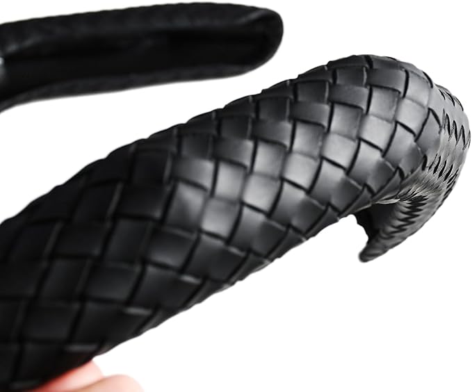 Quick Install Braided Pattern Nappa Leather Steering Wheel Grips,Woven Texture Car Steering Wheel Cover,for Women,for 14 to 1