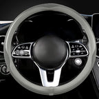 LKWLIKEI Car Steering Wheel Cover, Universal 15 inch, The Latest Microfiber Leather Breathable Technology Fabric, Non-Slip, C
