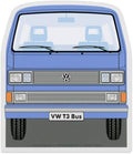 BRISA VW Collection - Volkswagen Polycarbonate Ice Scraper Windshield Scraper Snow Remover Winter Car Accessory in T3 Bus Vanagon Design (Front/Blue)