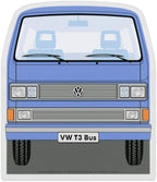 BRISA VW Collection - Volkswagen Polycarbonate Ice Scraper Windshield Scraper Snow Remover Winter Car Accessory in T3 Bus Vanagon Design (Front/Blue)