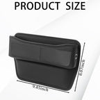 msyuusr Car Seat Gap Filler Organizer, Front Seat Leather Storage Box, Car Organizers and Storage, Car Accessories for Women Men, Car Seat Gap for storage Phones, Glasses, Keys, Cards (Black)