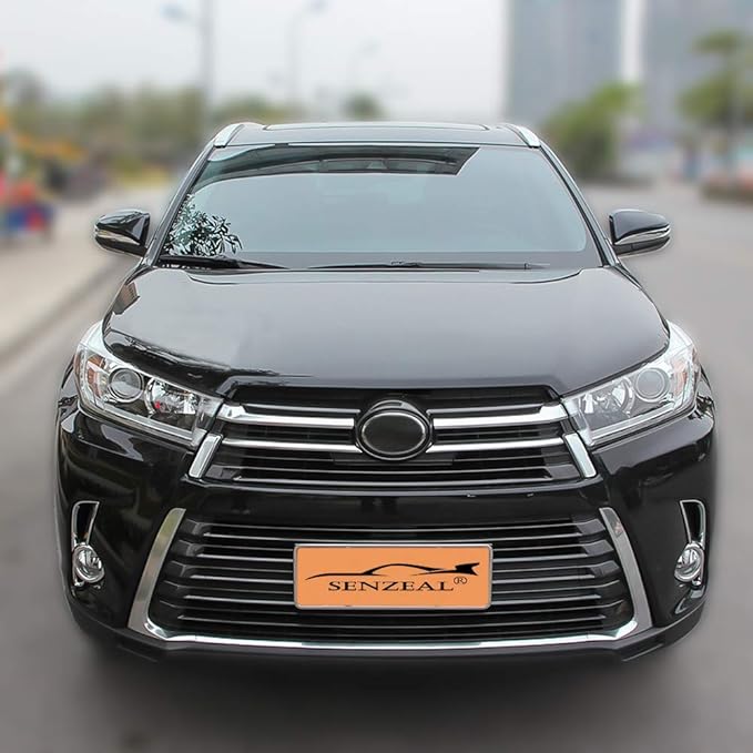 Senzeal ABS Chrome Side Rearview Mirror Trim Cover for Toyota Highlander 2014 2015 2016 2017 2018 2019 2PCS