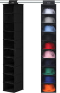 VAESIDA Hat Rack for Closet, 10 Shelf Hanging Hat Organizer for Baseball Caps Storage, Hat Holder Organizer for Hat Display, 