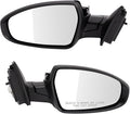 TRQ Driver & Passenger Side Power Mirror Set Smooth Black Manual Fold Compatible with 2019-2023 Kia Forte LXS FE S KI1320226 