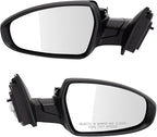 TRQ Driver & Passenger Side Power Mirror Set Smooth Black Manual Fold Compatible with 2019-2023 Kia Forte LXS FE S KI1320226 