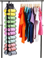Legging Storage Bag Storage Hanger Can Holds 24 Leggings or Shirts Jeans Compartment Storage Hanger, Foldable Leggings Organi