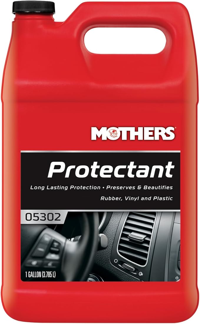 Mothers Protectant, 1 gal. – Long-Lasting UV Protection for Rubber, Vinyl & Plastic, Shields Dash, Trim, Bumpers & Tires from