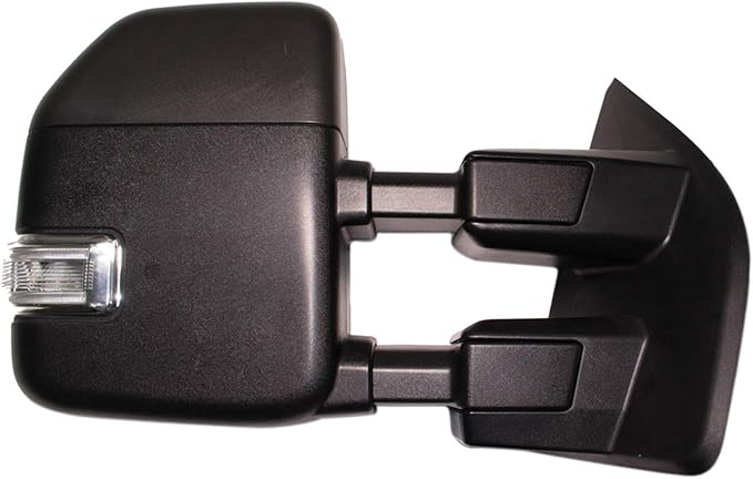 AERDM New towing mirror Black Housing with Temperature sensor fit Ford Super Duty F-250 F-350 F-450 F-550 2017 2018 2019 w/Blind Spot with arrow Lamp,Turn Signal, Puddle, Clearance and Auxiliary Lamp