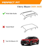 Snailfly 330 lbs Lockable Roof Rack Cross Bars Fit for 2019-2026 Chevy Chevrolet Blazer with Side Rails (Not for EV), Aluminum Crossbars Cargo Carrier for Bike Kayak Skis Rooftop Accessories