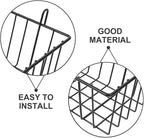 ULTECHNOVO Hanging Wire Basket 9.84X5.51X4.33 Inch Metal Storage Organizer for Pegboard Grid Wall Kitchen Garage Rv Tool Shed