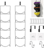 LINFIDITE 10 Pack Hat Rack Hanger Holder Organizer Flexible Multi Hook Wall Mounted Over Door Baseball Cap Display Storage Ra