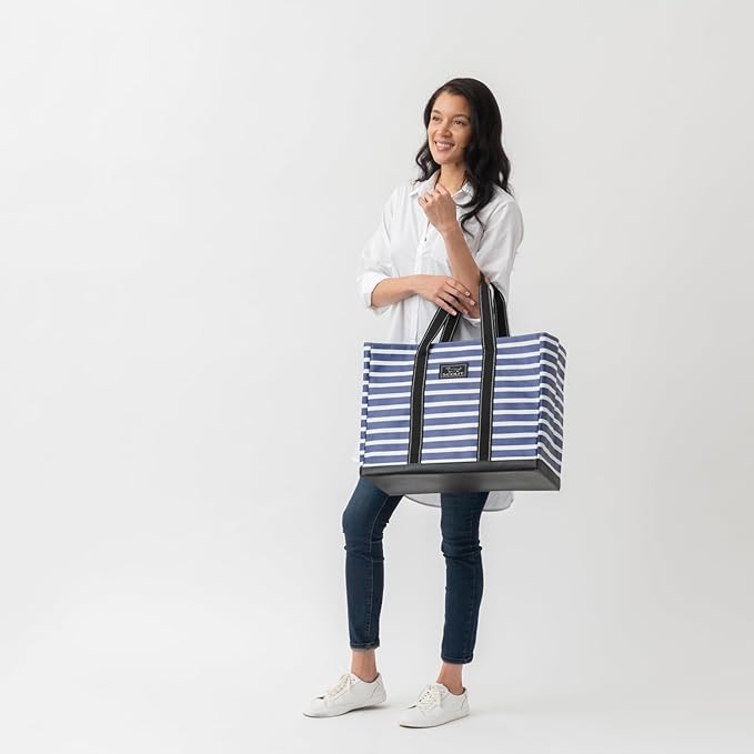 SCOUT Original Deano Tote Large - Durable Lightweight Open Top Beach, Pool & Lake Bag, Inside Zip Pocket, Folds Flat