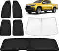 KUST Car Window Shades for Chevy Colorado 2015-2022 Windshield Sun Shade Side Window Cover UV Block Privacy Protection Colorado Accessories for Camping Blackout Rear Back Full Set 6PCS
