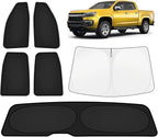 KUST Car Window Shades for Chevy Colorado 2015-2022 Windshield Sun Shade Side Window Cover UV Block Privacy Protection Colorado Accessories for Camping Blackout Rear Back Full Set 6PCS