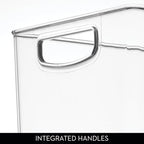 iDesign Plastic Storage Bin with Handles for Household Storage - Set of 4 - Clear - Made in USA