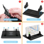 FineGood Phone Holder for Car with Air Vent Brush, Universal Silicone Car Cellphone Mount Antislip Vehicle Mobile Phone GPS M