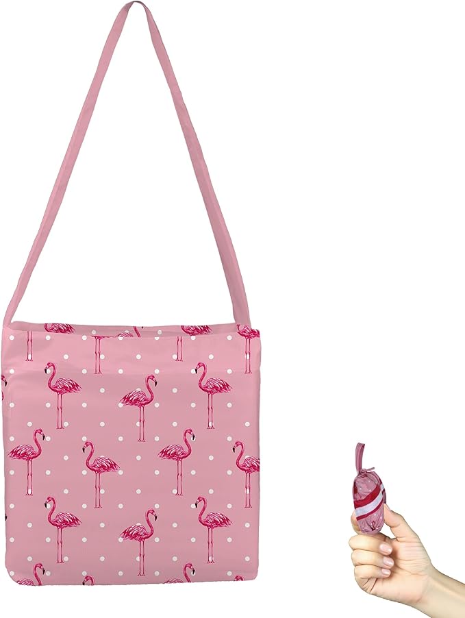 BeeGreen Reusable Grocery Shopping Bag -Travel Tote Bag - Foldable Compact Sturdy Bags