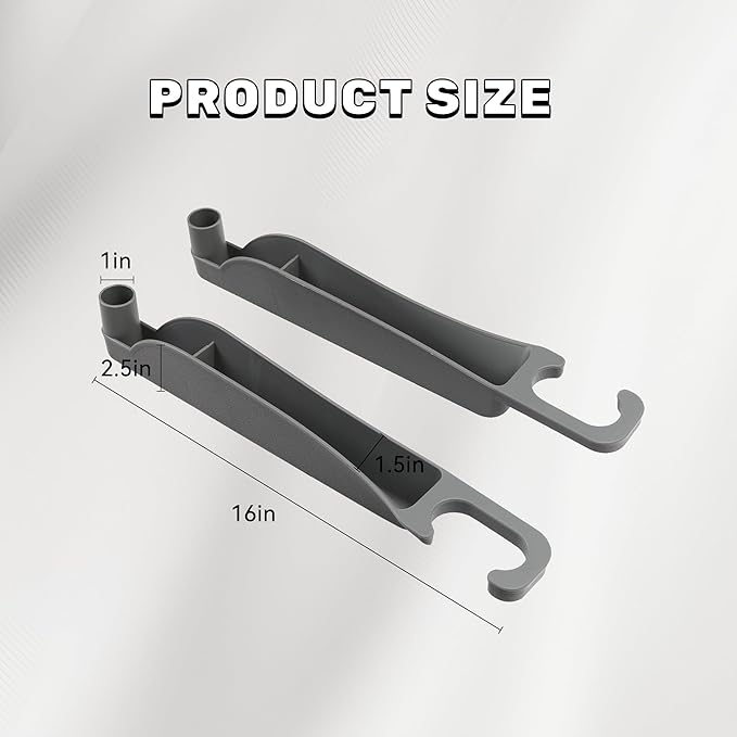 2PCS Car Seat Gap Filler Organizer, Multifunctional Seat Side Gap Filler Between Seat and Console, with Organizer & Hook Function for Avoiding Dropped Items, Universal Fits (Gray)