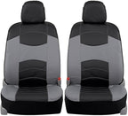BDK Soft & Smooth Leatherette Sideless Front Car Seat Covers Fit for Car SUV Van (Black & Gray)- Easy Installation Cover