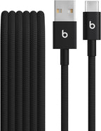 Beats USB-A to USB-C Woven Cable Fast Charging Durable and Tangle-Free Design Compatible Charger for Apple & Android Devices 