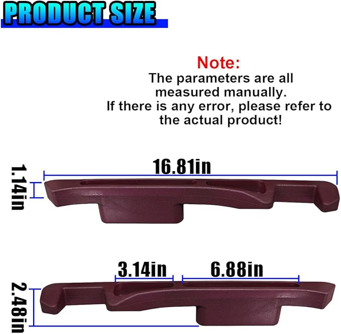 2PCS Car Seat Gap Filler Organizer, Multifunctional Car Gap Stopper Between Seat & Console Prevent Things Drop, Universal Vehicle Interior Phone Holder Accessories for SUVs Trucks (Red)