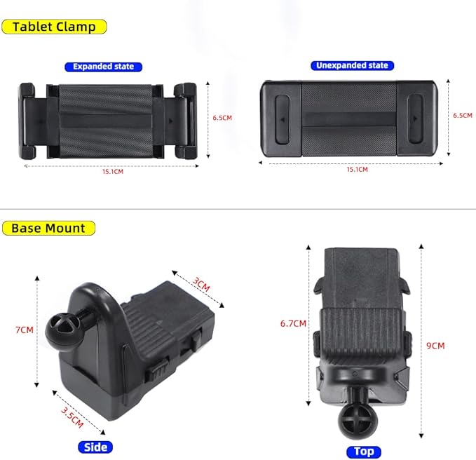 for BMW 5 Series X5 X6 X7 G05 G06 G60 G45 Tablet Holder Gravity Clamp ipad Car Holder Back Seat Road Trip Essentials (Gravity Clamp)
