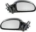 TRQ 2 Piece Driver and Passenger Side Mirror Assembly Set Electric Adjustment Heated No Memory Black Compatible with 2004-200