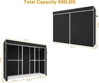 ULIFHOME E14C Pro Heavy Duty Closet Organizer System，Freestanding Clothing Racks for Hanging Clothes，Adjustable Garment Rack 