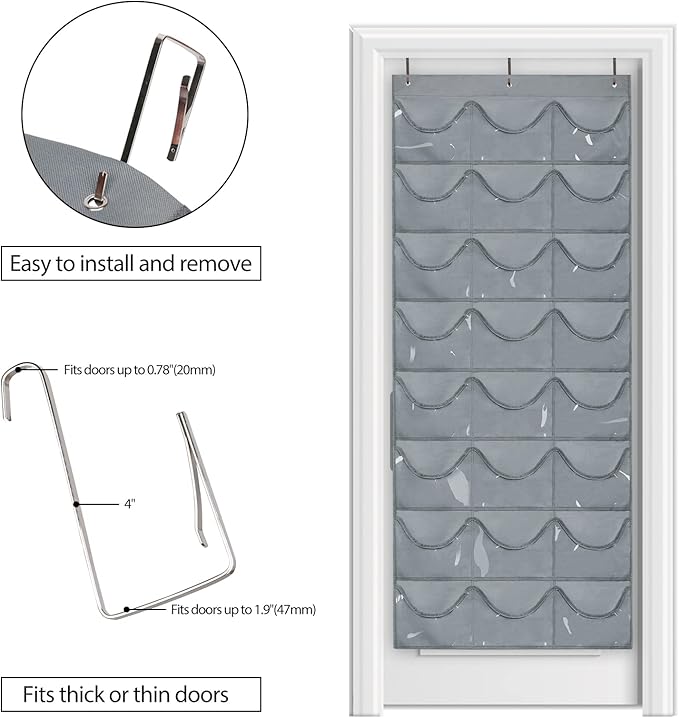 Dofilachy Hat Rack - Hat Organizer - Hat Racks for Baseball Caps, Visible Hat Holder - Baseball Rack for Wall Door with 3 Hoo
