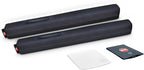 Drop Stop - The Original Patented Car Seat Gap Filler (AS SEEN ON Shark Tank) - Set of 2 and Slide Free Pad and Light