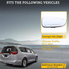 Right Side Mirror Glass w/Heated|Blind Spot Detection Compatible for 2017-2024 Chrysler Pacifica, 2020-2024 Voyager Passenger Mirror Glass Replacement 68318282AB ﻿