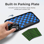 Multifunctional Car Anti-Slip Dashboard Mat with 360° Rotating Phone Holder & Hidden Parking Number Plate, Universal Anti Sli