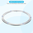 uxcell Aluminium Lazy Susan Turntable Bearing, 14 inch Round Rotating Bearing Turntable Base for Kitchen Dining Table（Base On