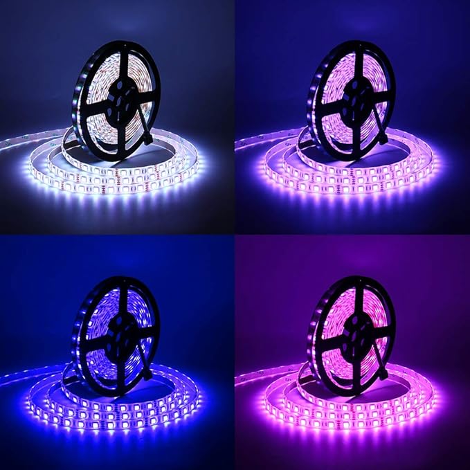 SUPERNIGHT LED Strip Lights 16.4FT SMD 5050 Waterproof 300LEDs RGB Flexible LED Light Strip Rope + 44Key IR Remote Controller for Bedroom TV Backlight Christmas Valentines(Not Include Power Adapter)