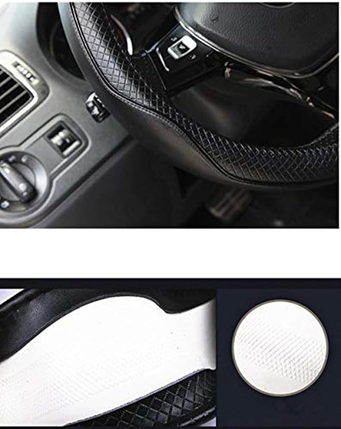 Mayco Bell Flat Bottom Size Steering Wheel Cover Anti-Slip,Safety,Soft,Breathable,Durable,Full Surround,Comfortable Grip Micr