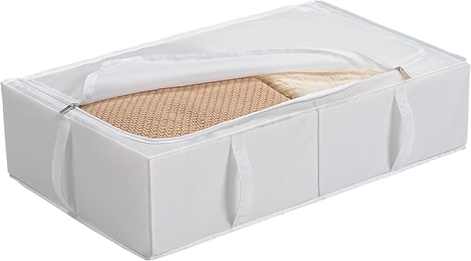 TYEERS Under Bed Storage Containers, Durable Fabric, Washable, Collapsible, Under Bed Storage Bins for Clothes, Blankets, She