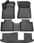 VIWIK Floor Mats Compatible for Mitsubishi Outlander 2022 2023 2024, Car Mats 3D Fit All Weather Custom Floor Liners Full Set Front & 2nd Row & 3nd Row Waterproof Anti-Slip Automotive Floor Mats TPE