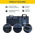 Seal Skin Covers Trunk Organizer for SUV, Car & Truck - Premium Heavy Duty & Collapsible with 3 Adjustable Size - Lightweight &